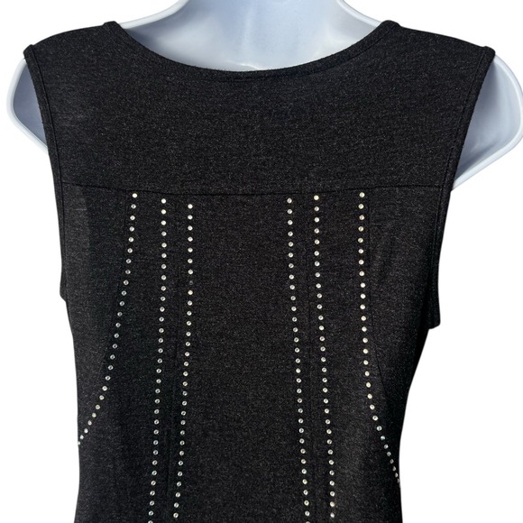 Harley-Davidson Patriot Embellished Sleeveless Tank Top Charcoal Rhinestone M - Picture 7 of 11